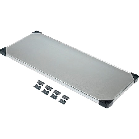 Nexel S1842SZ Solid Galvanized Shelf 42inW x 18inD B2391958